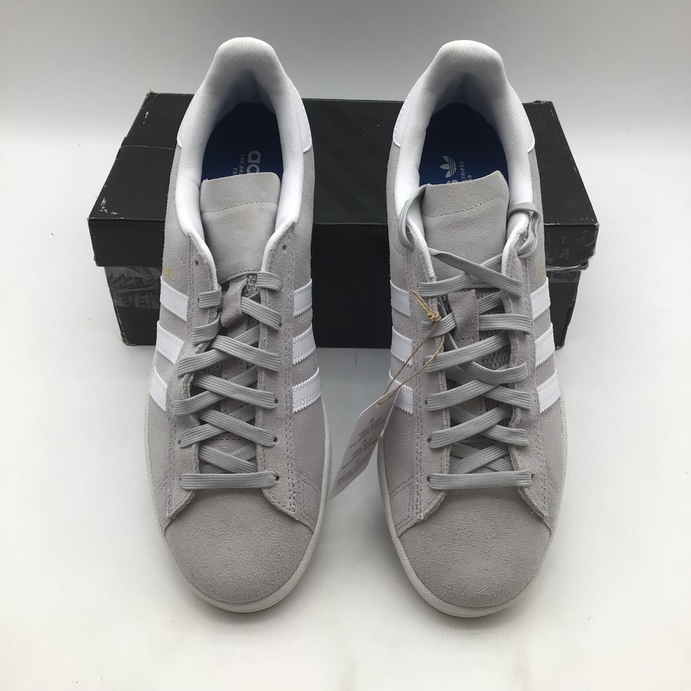 Adidas Campus ADV Mens Size 11.5 Grey White Suede Skate Shoes JP8541 NEW - Picture 3 of 7